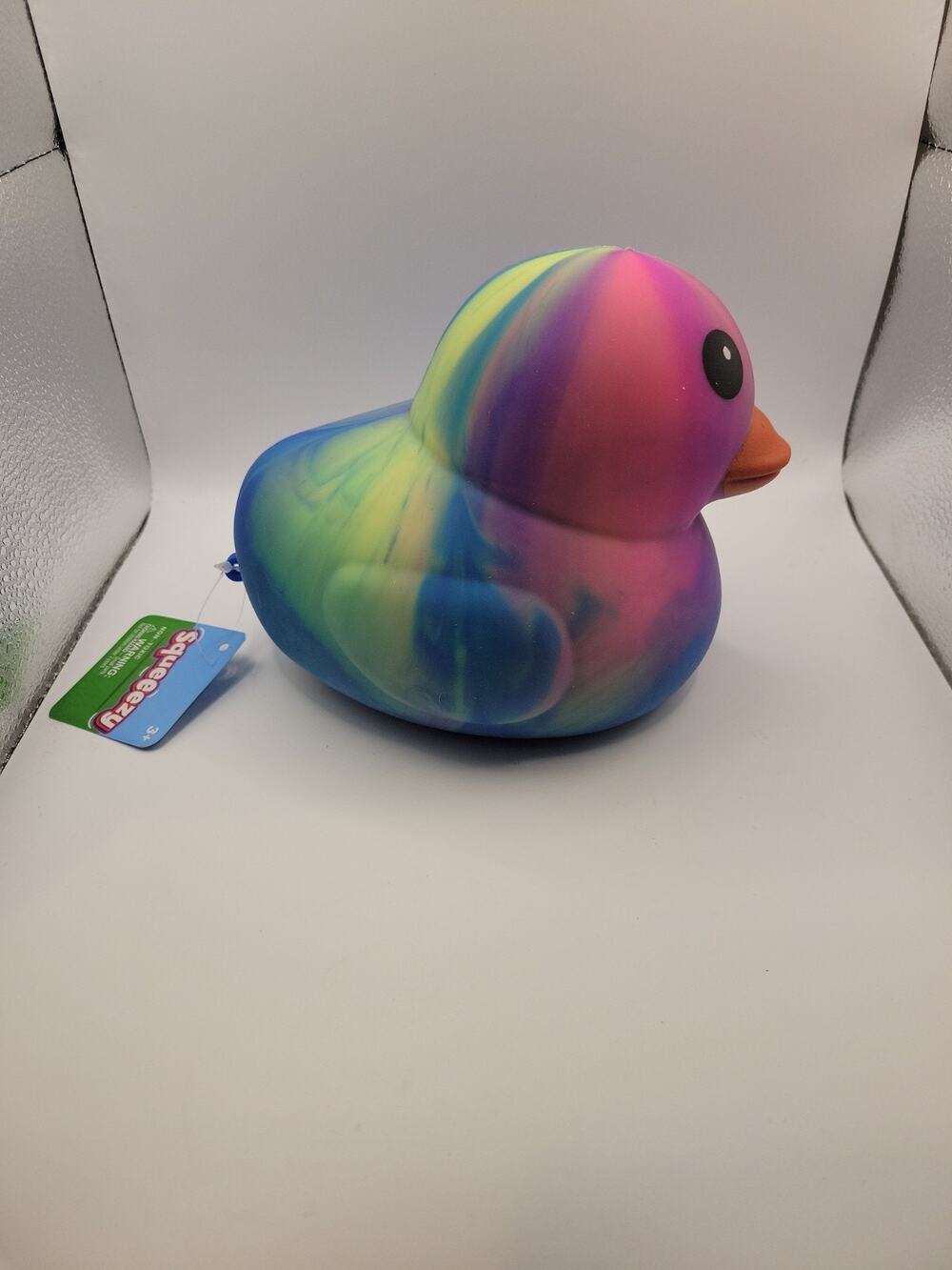 Squeeezy Jumbo Squeezy Duck Tie-Dye Pink Squishy Stress Relief Toy New With Tags